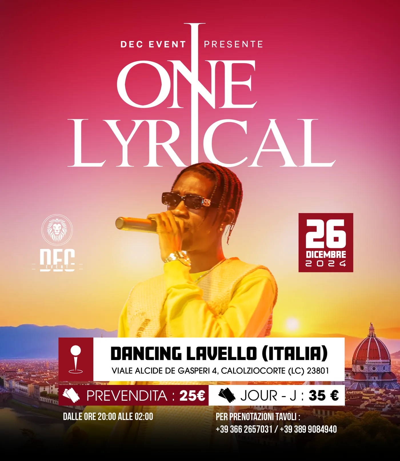 One Lyrical Italia, affiche d'événement